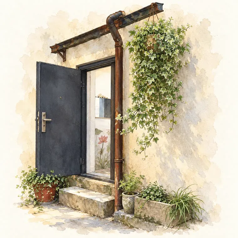 Hand-drawn illustration of the lane gate